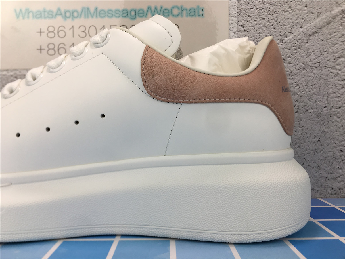 ALEXANDER MCQUEEN White & Pink Oversized Sneakers